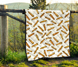French Fries Potato Pattern Premium Quilt