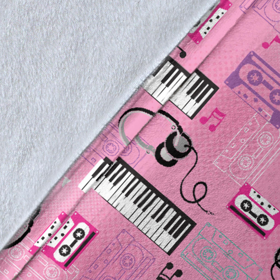 Piano Pattern Print Design 01 Premium Blanket