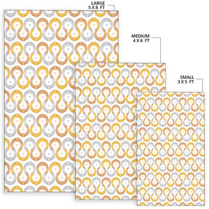 Horseshoes Pattern Print Design 03 Area Rug