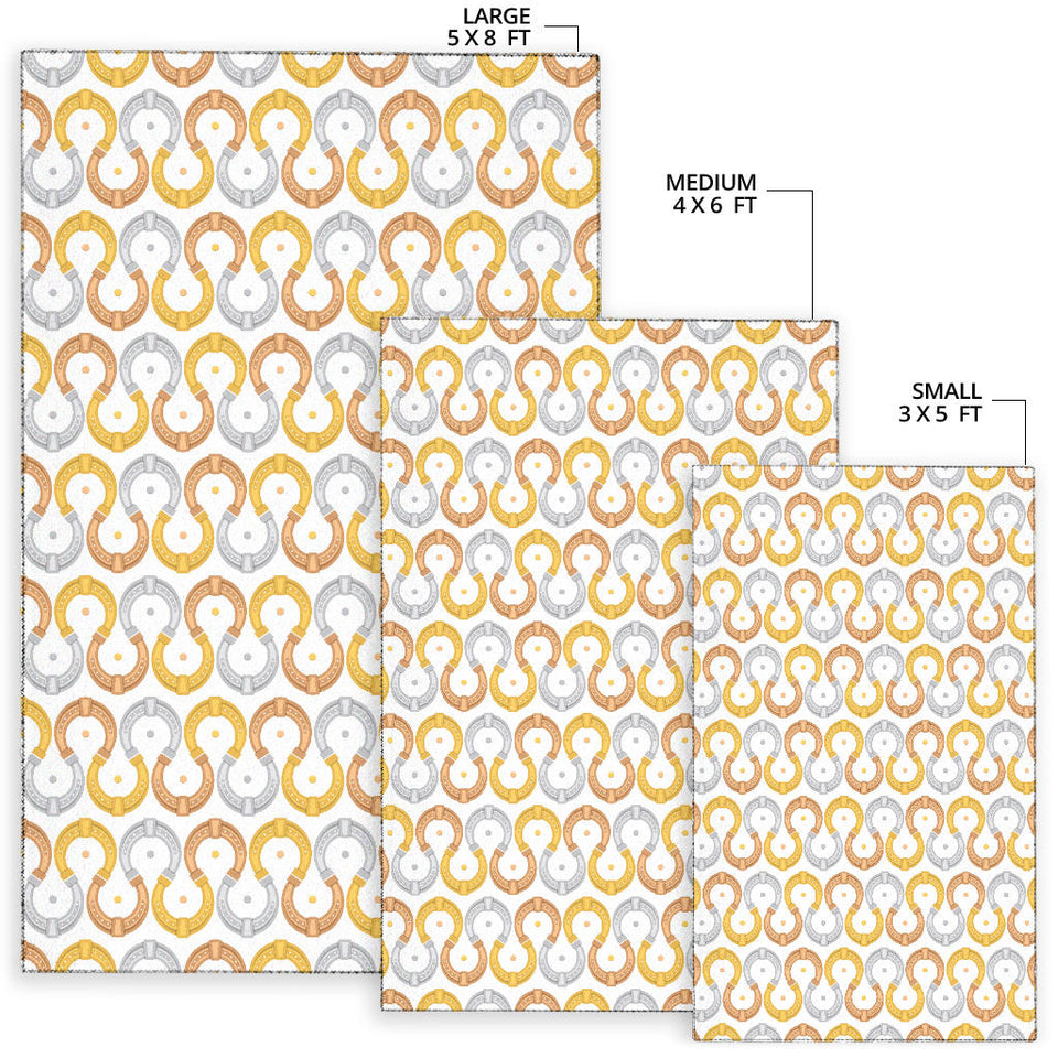 Horseshoes Pattern Print Design 03 Area Rug