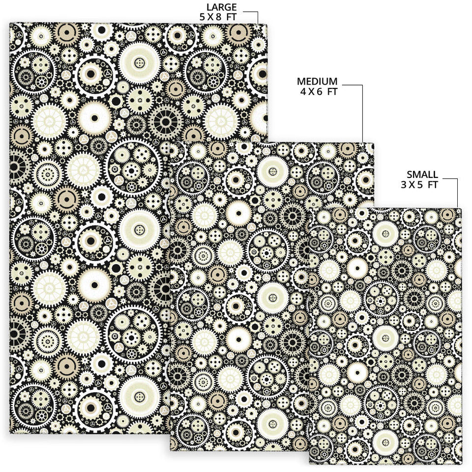 Gear Pattern Print Design 02 Area Rug