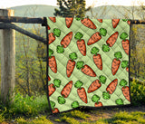Carrot Pattern Print Design 05 Premium Quilt