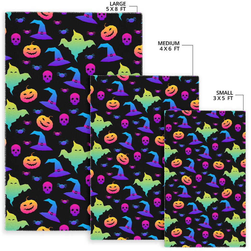 Colorful Halloween Background Area Rug