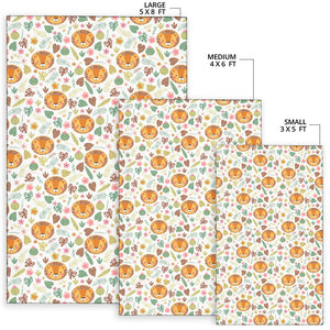 Lion Pattern Print Design 04 Area Rug