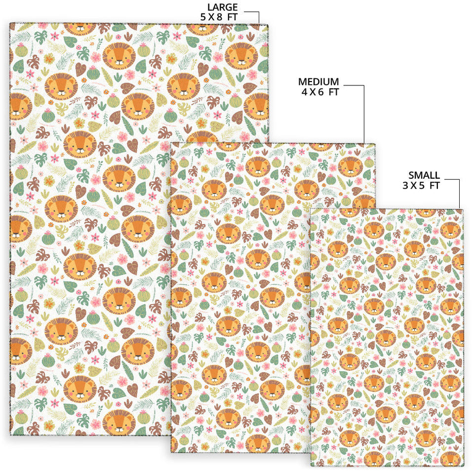 Lion Pattern Print Design 04 Area Rug