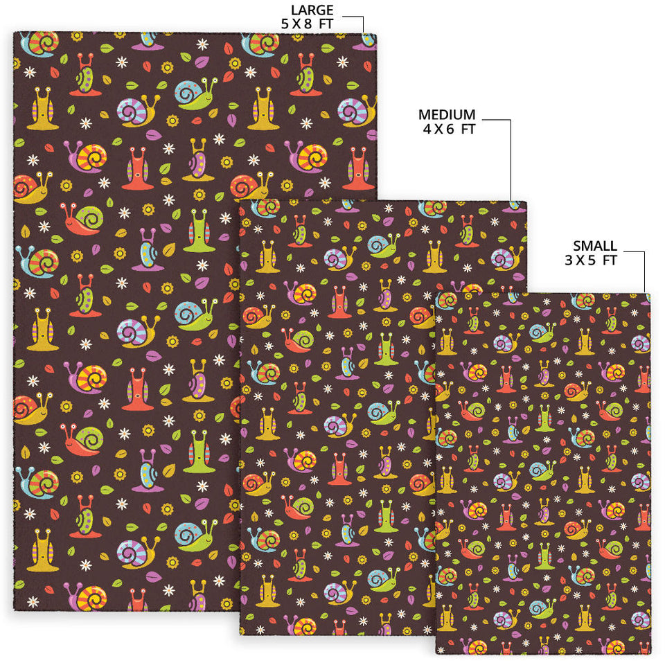Snail Pattern Print Design 02 Area Rug