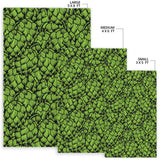 Green Hop Patternn Area Rug