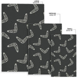 Hand Drawn Boomerang Australian Aboriginal Ornament Area Rug