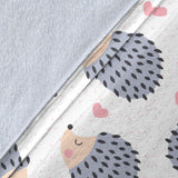 Hedgehog Pattern Print Design 04 Premium Blanket