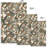 Monkey Tropical Leaves Background Area Rug