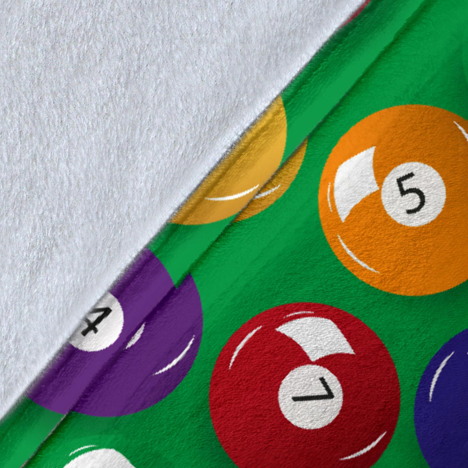 Billiard Ball Pattern Print Design 02 Premium Blanket