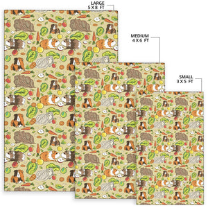 Guinea Pig Pattern Print Design 04 Area Rug