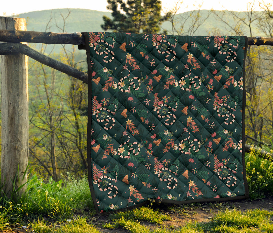 Snake Forest Pattern Premium Quilt