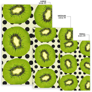 Kiwi Black Dot Background Area Rug