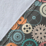 Gear Pattern Print Design 05 Premium Blanket