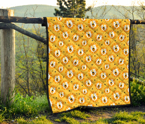 Lion Pattern Print Design 03 Premium Quilt