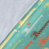 Giraffe Pattern Print Design 01 Premium Blanket