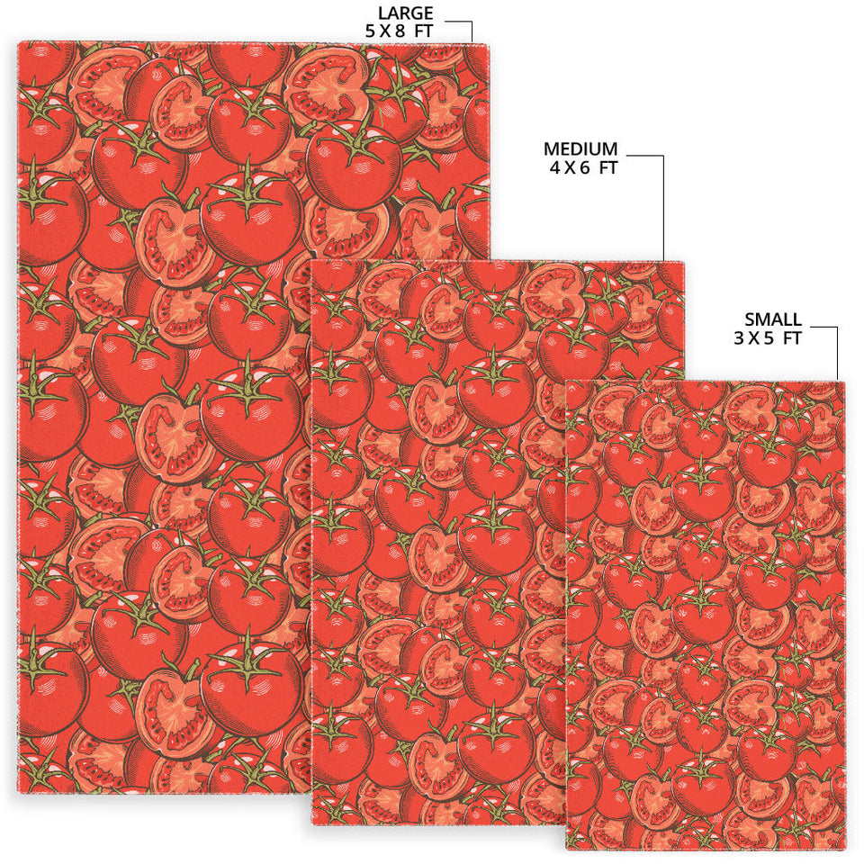 Red Tomato Pattern Area Rug