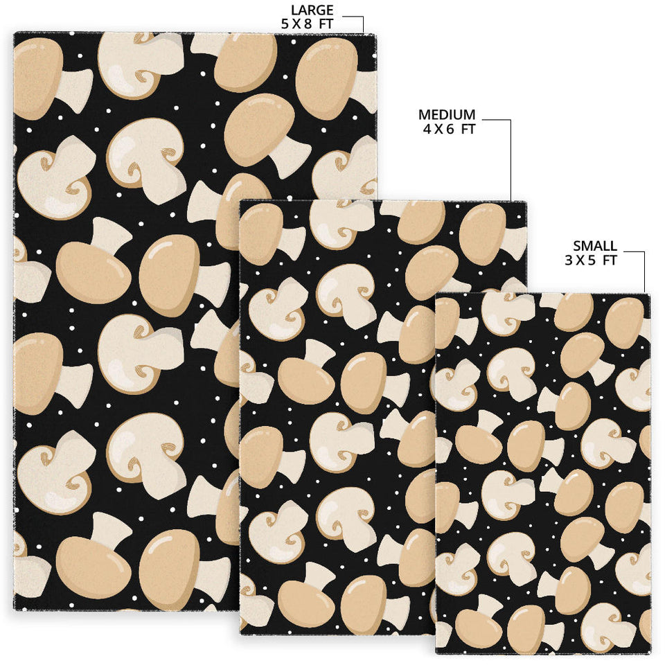 Champignon Mushroom Pattern Area Rug