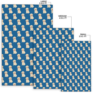 Golden Retriever Pattern Print Design 03 Area Rug