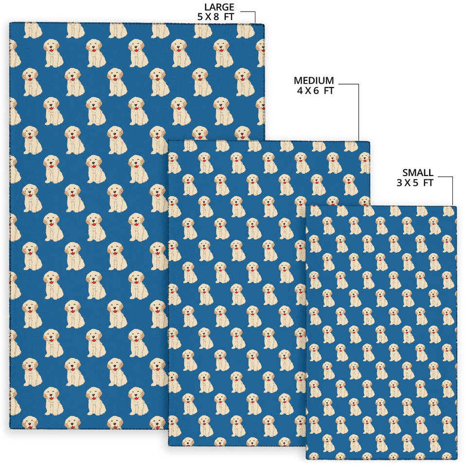 Golden Retriever Pattern Print Design 03 Area Rug