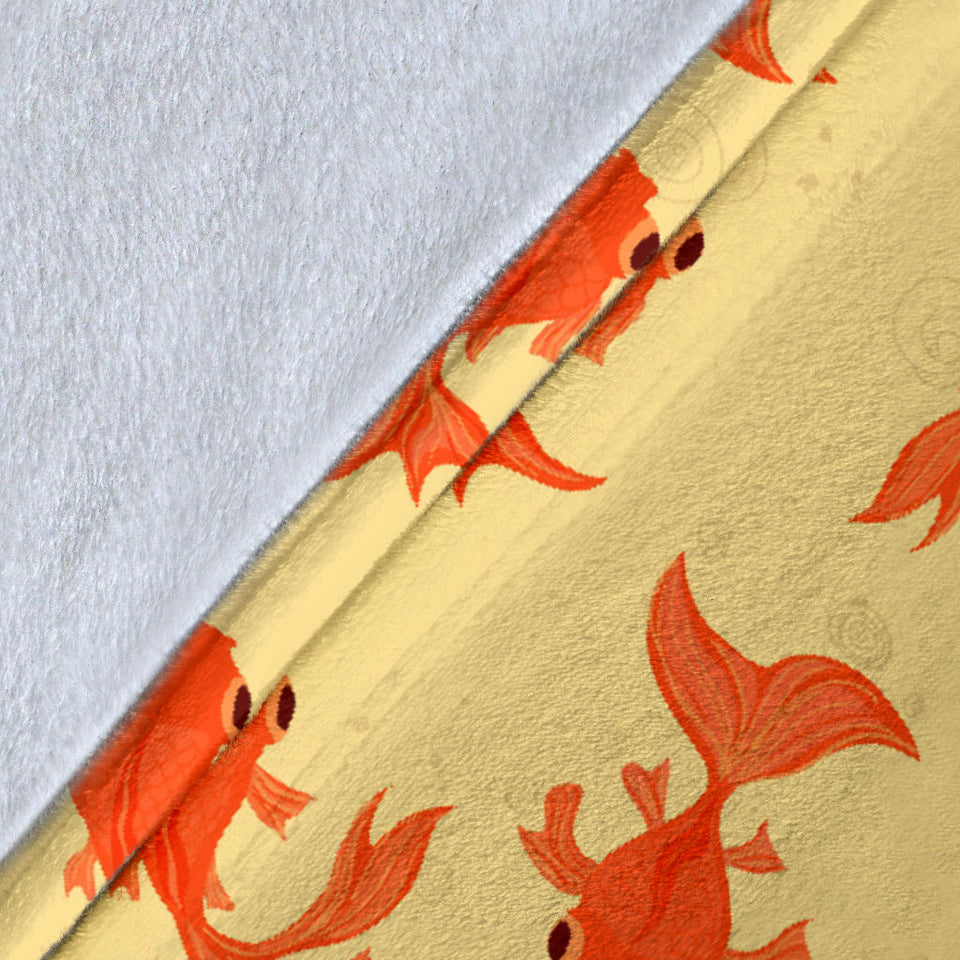 Goldfish Pattern Print Design 02 Premium Blanket