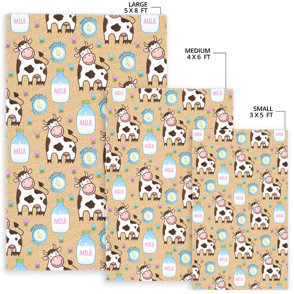 Cow Bottle Of Milk Pattern Area Rug
