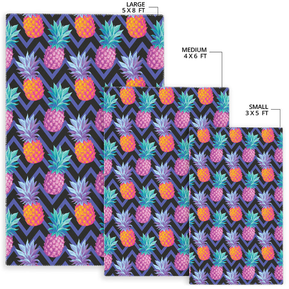 Pineapples Pattern Zigzag Background Area Rug