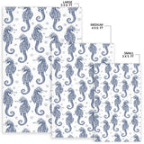 Seahorse Pattern Background Area Rug
