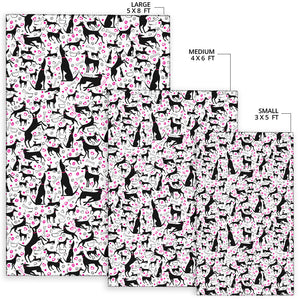 Greyhound Pattern Print Design 02 Area Rug