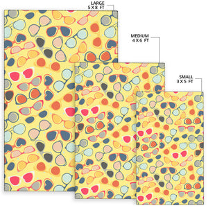 Sun Glasses Pattern Print Design 05 Area Rug