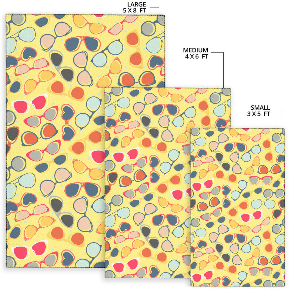 Sun Glasses Pattern Print Design 05 Area Rug