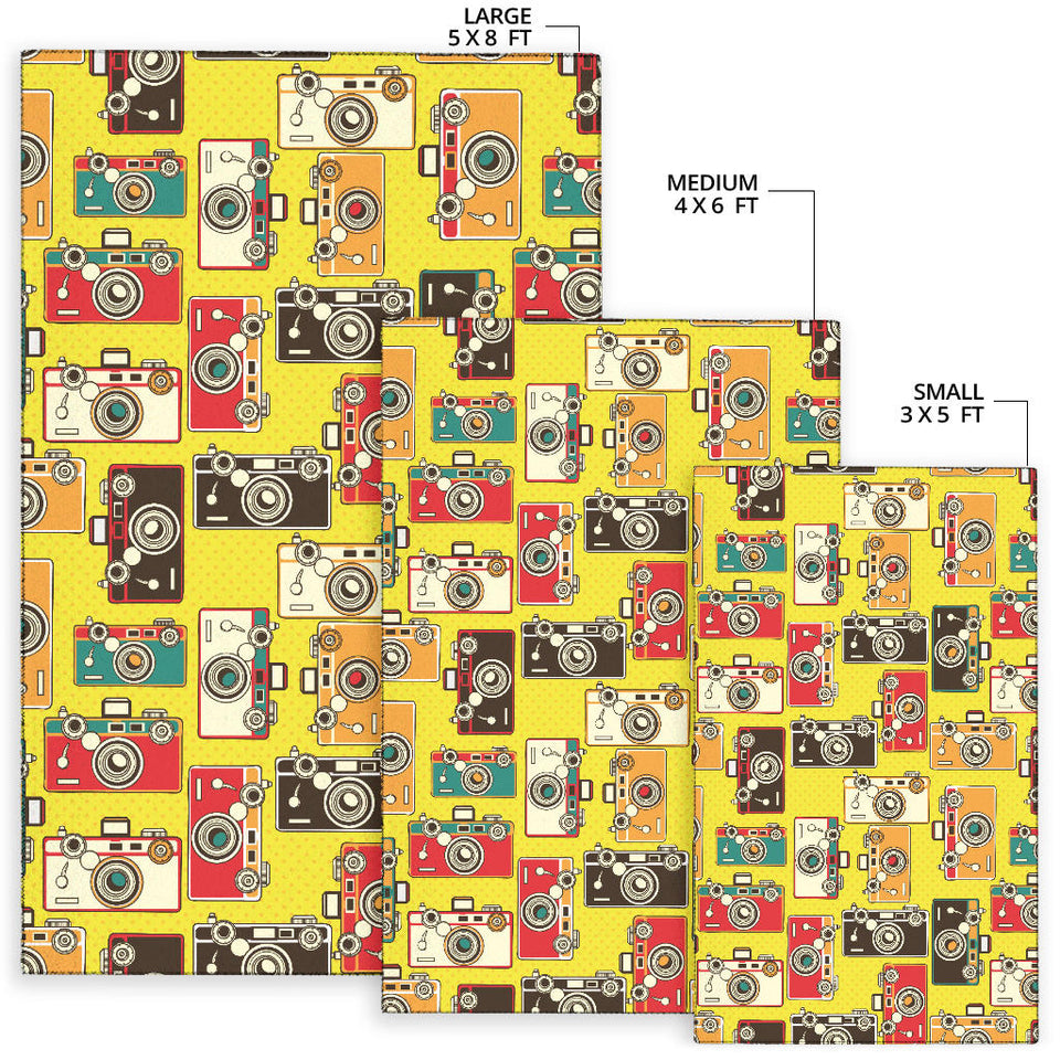 Camera Pattern Print Design 02 Area Rug