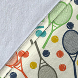 Tennis Pattern Print Design 03 Premium Blanket