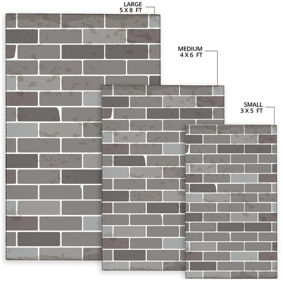 Brick Printed Pattern Print Design 05 Area Rug