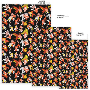 Goldfish Pattern Print Design 03 Area Rug
