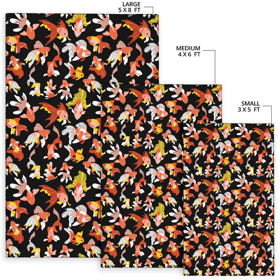 Goldfish Pattern Print Design 03 Area Rug