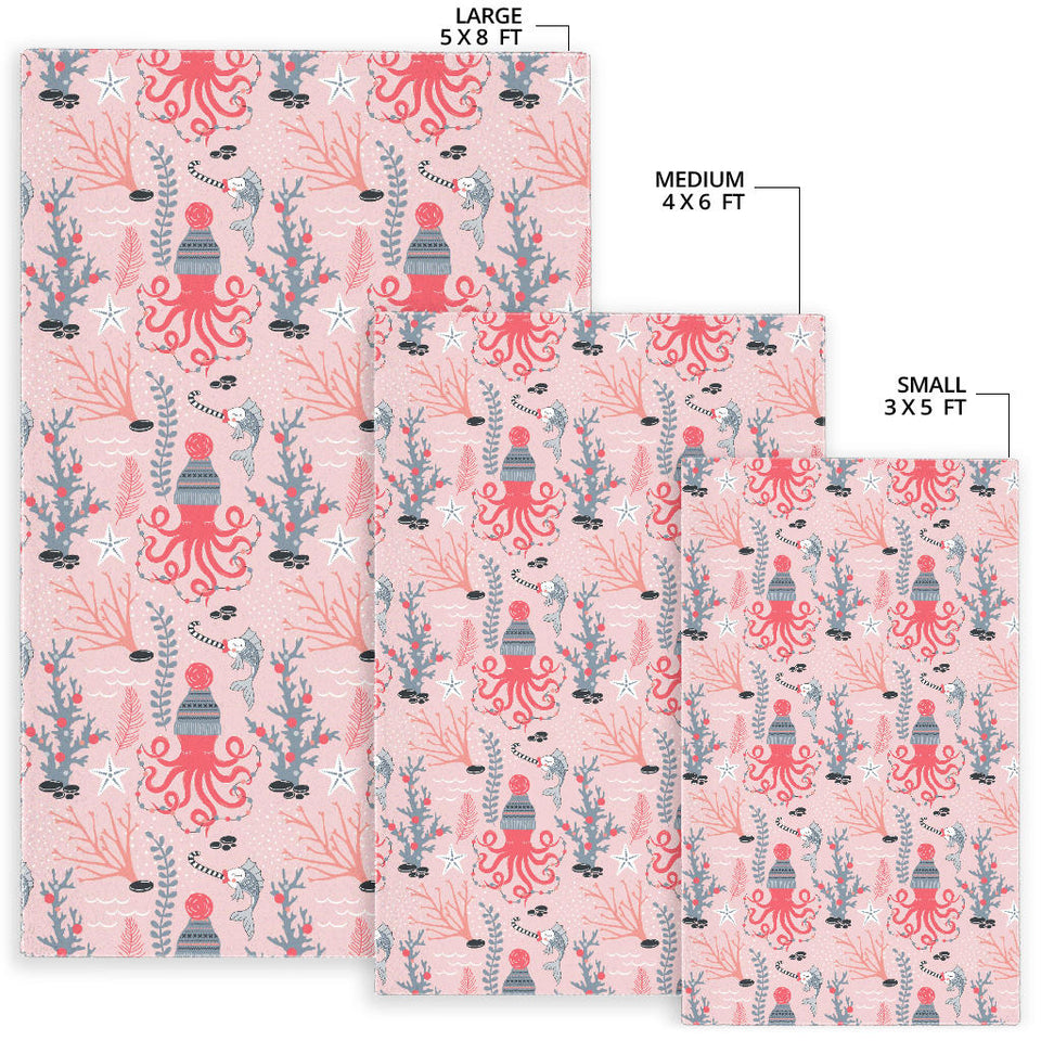 Octopus Winter Hat Garland Fish Candy Seaweed Coral Starfish Area Rug