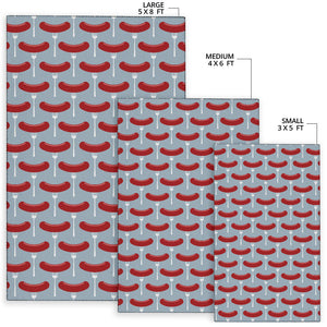 Sausage Pattern Print Design 02 Area Rug