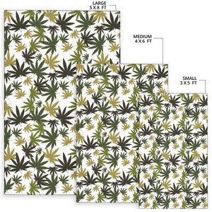 Canabis Marijuana Weed Pattern Print Design 05 Area Rug