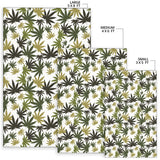 Canabis Marijuana Weed Pattern Print Design 05 Area Rug