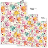 Clock Butterfly Pattern Area Rug