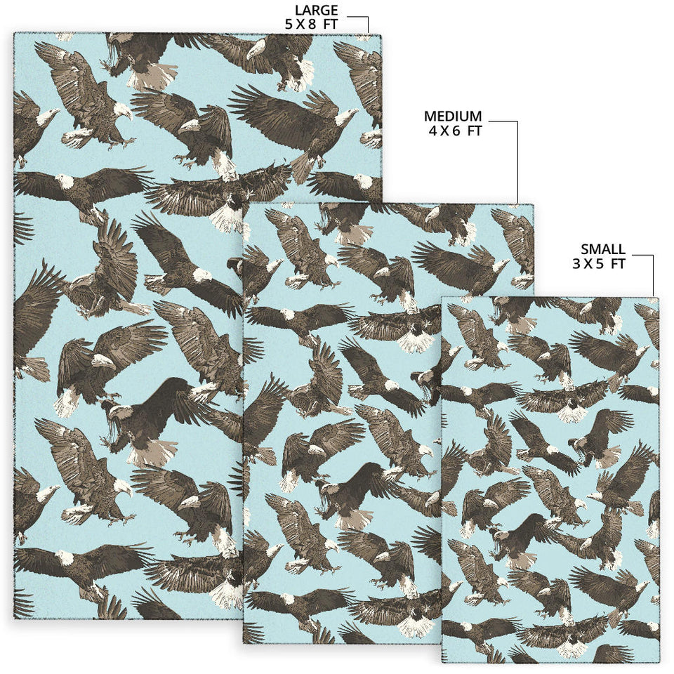 Eagle Pattern Print Design 01 Area Rug