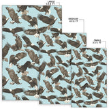Eagle Pattern Print Design 01 Area Rug