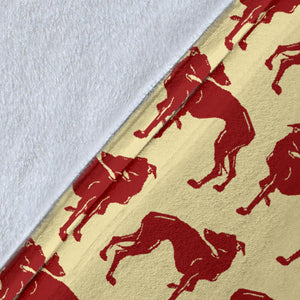 Greyhound Pattern Print Design 04 Premium Blanket