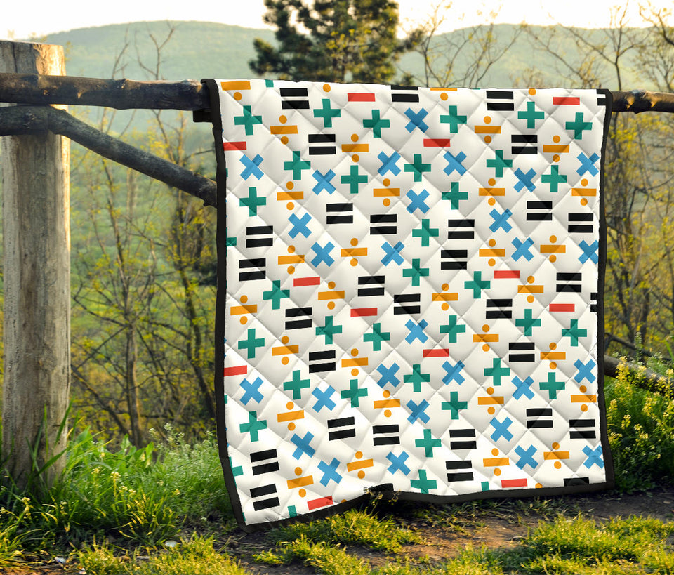 Math Pattern Print Design 05 Premium Quilt