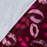 Lips Pattern Print Design 03 Premium Blanket