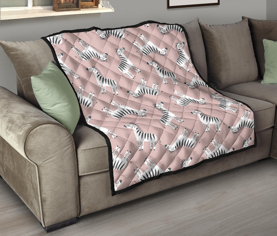 Cute Zebra Pattern Premium Quilt