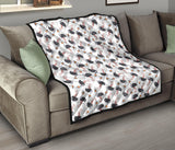 Ostrich Pattern Print Design 02 Premium Quilt