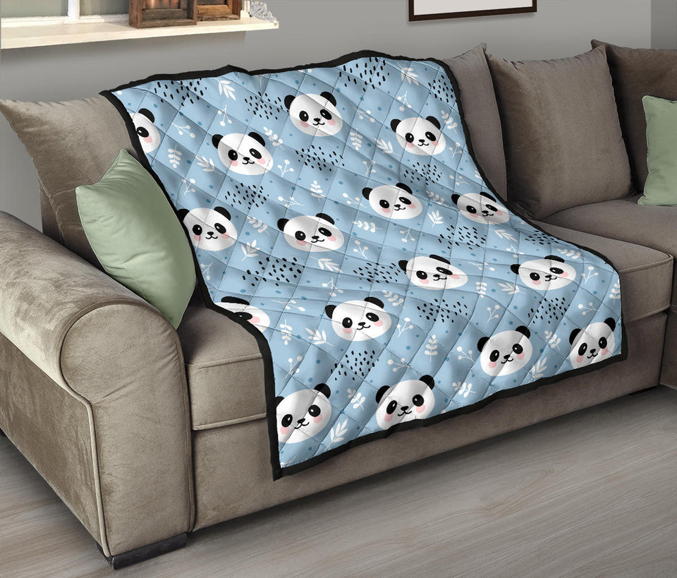 Cute Panda Pattern Premium Quilt